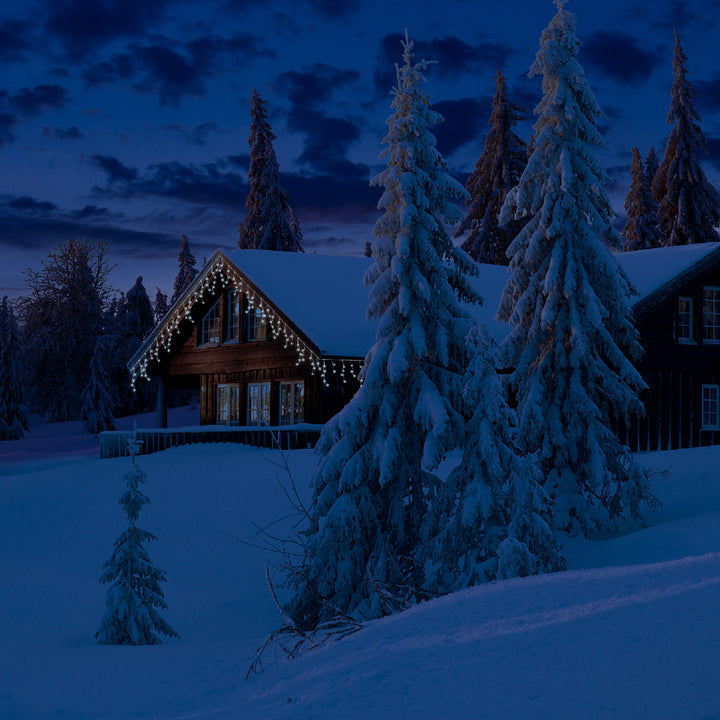 Luci di Natale a Ghiacciolo 490 LED Bianco Freddo – (cod. 494808) – Lumineo