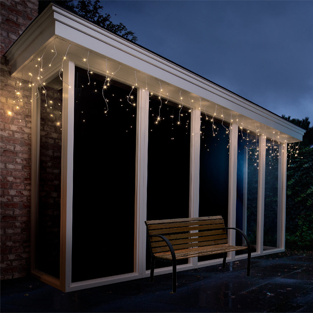 Luci di Natale a Ghiacciolo 490 LED Bianco Caldo –(cod. 494809) – Lumineo