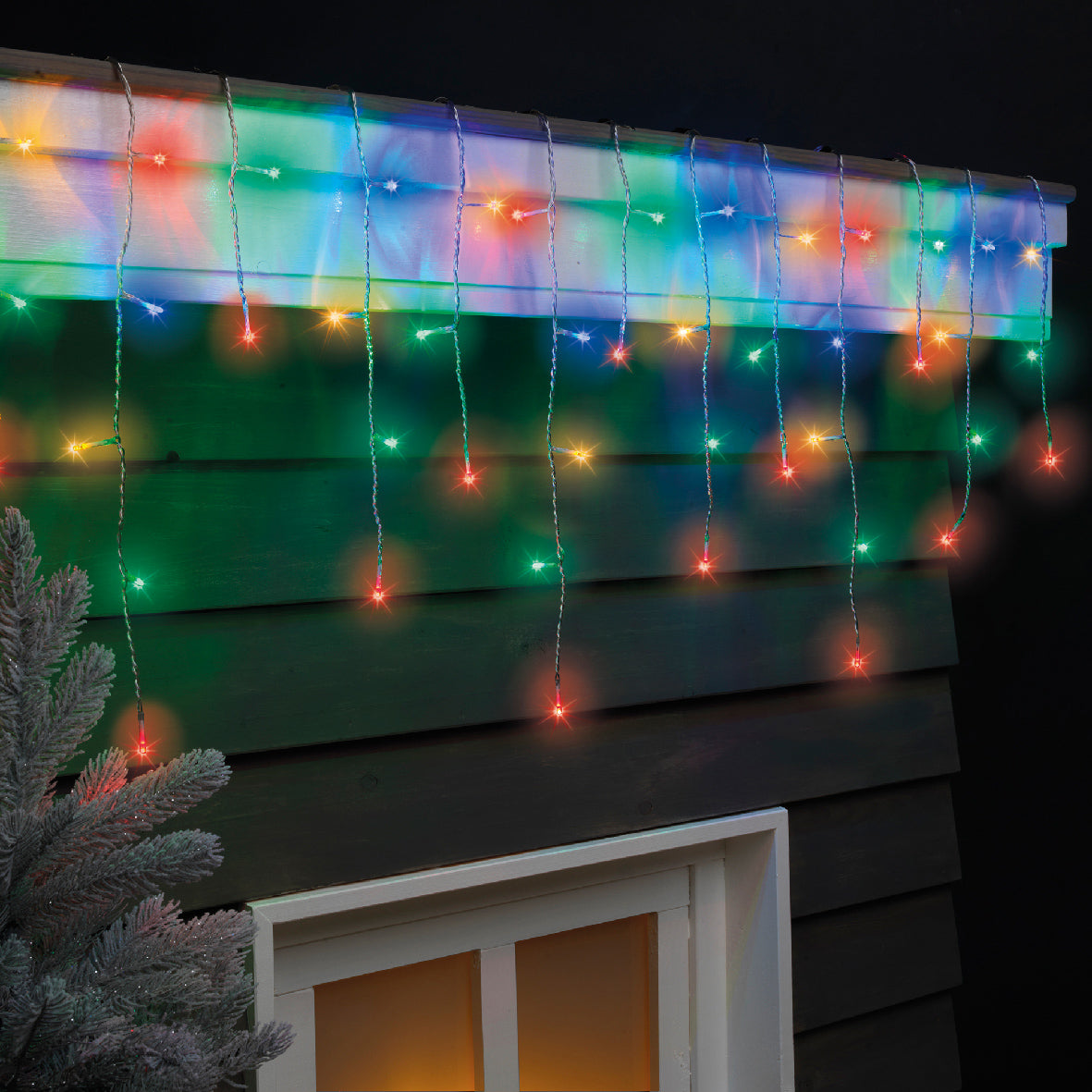 Luci di Natale a Ghiacciolo 175 LED Multicolore  – (cod. 494819) – Lumineo