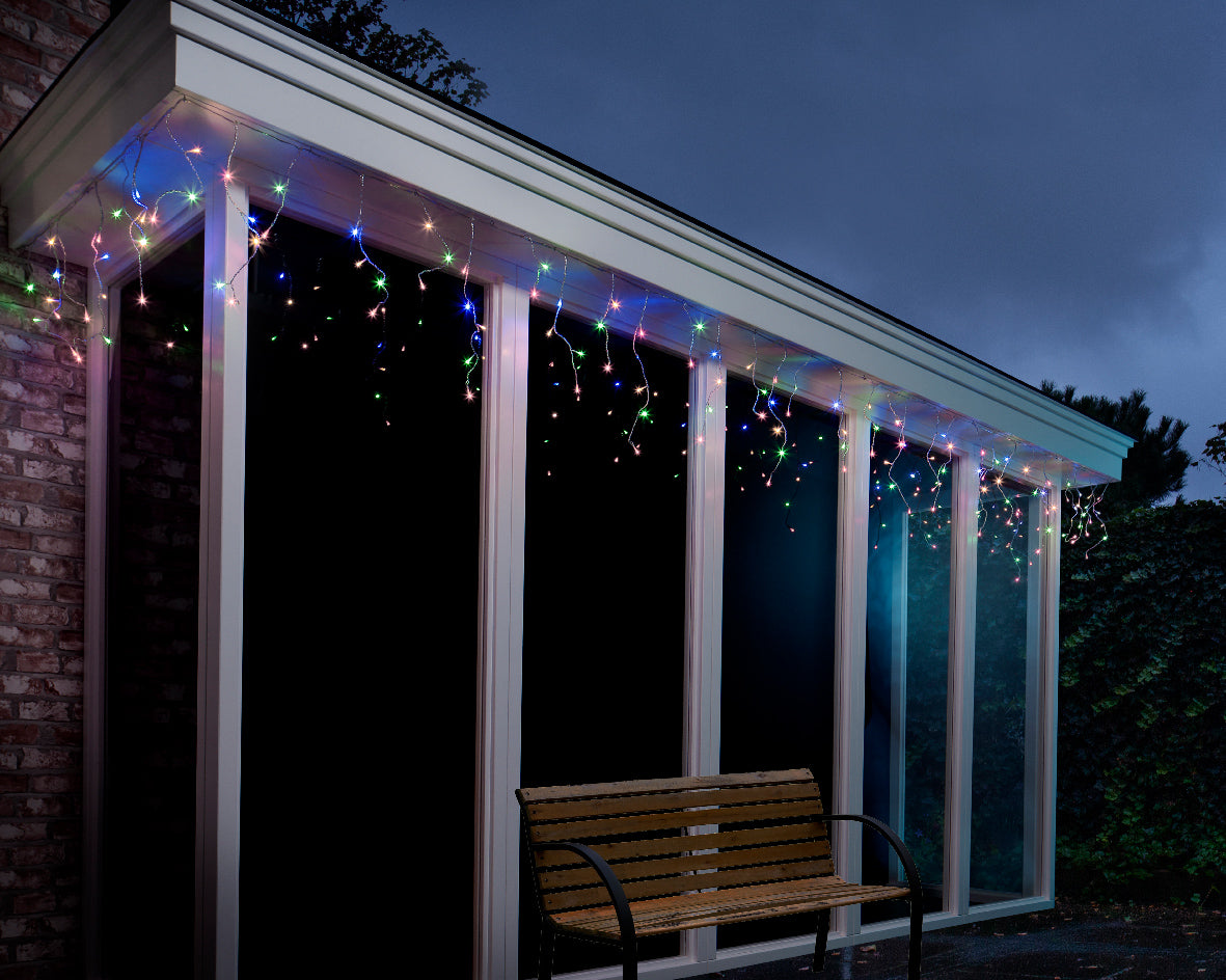 Luci di Natale a Ghiacciolo 175 LED Multicolore  – (cod. 494819) – Lumineo