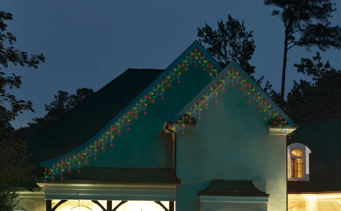 Luci di Natale a Ghiacciolo 175 LED Multicolore  – (cod. 494819) – Lumineo
