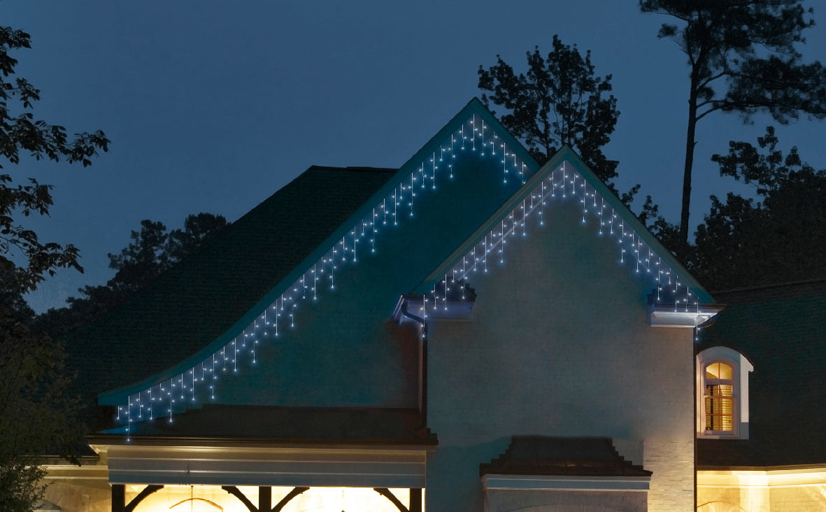 Luci di Natale a Ghiacciolo 175 LED Bianco Freddo – (cod. 494820) – Lumineo