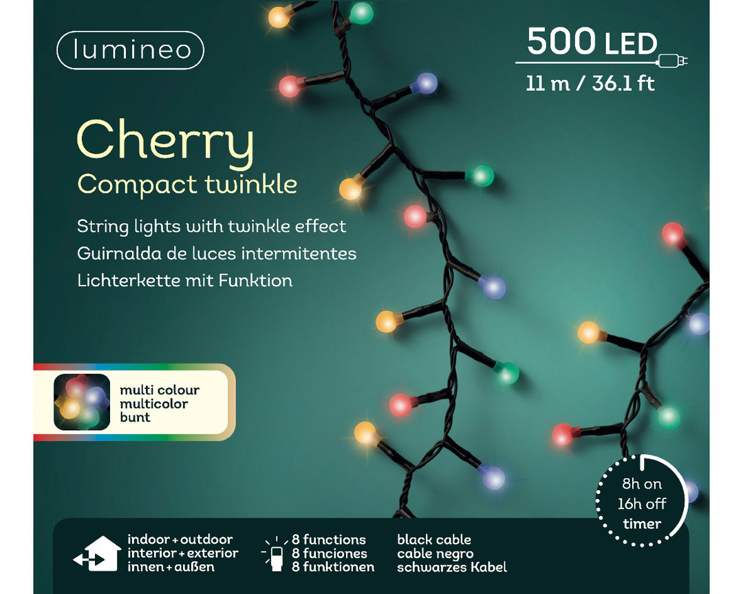 Catena LED Cherry Lights 11 m 500L –(cod. 495573/76/79) – Lumineo