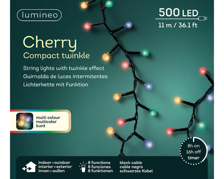 Catena LED Cherry Lights 11 m 500L –(cod. 495573/76/79) – Lumineo