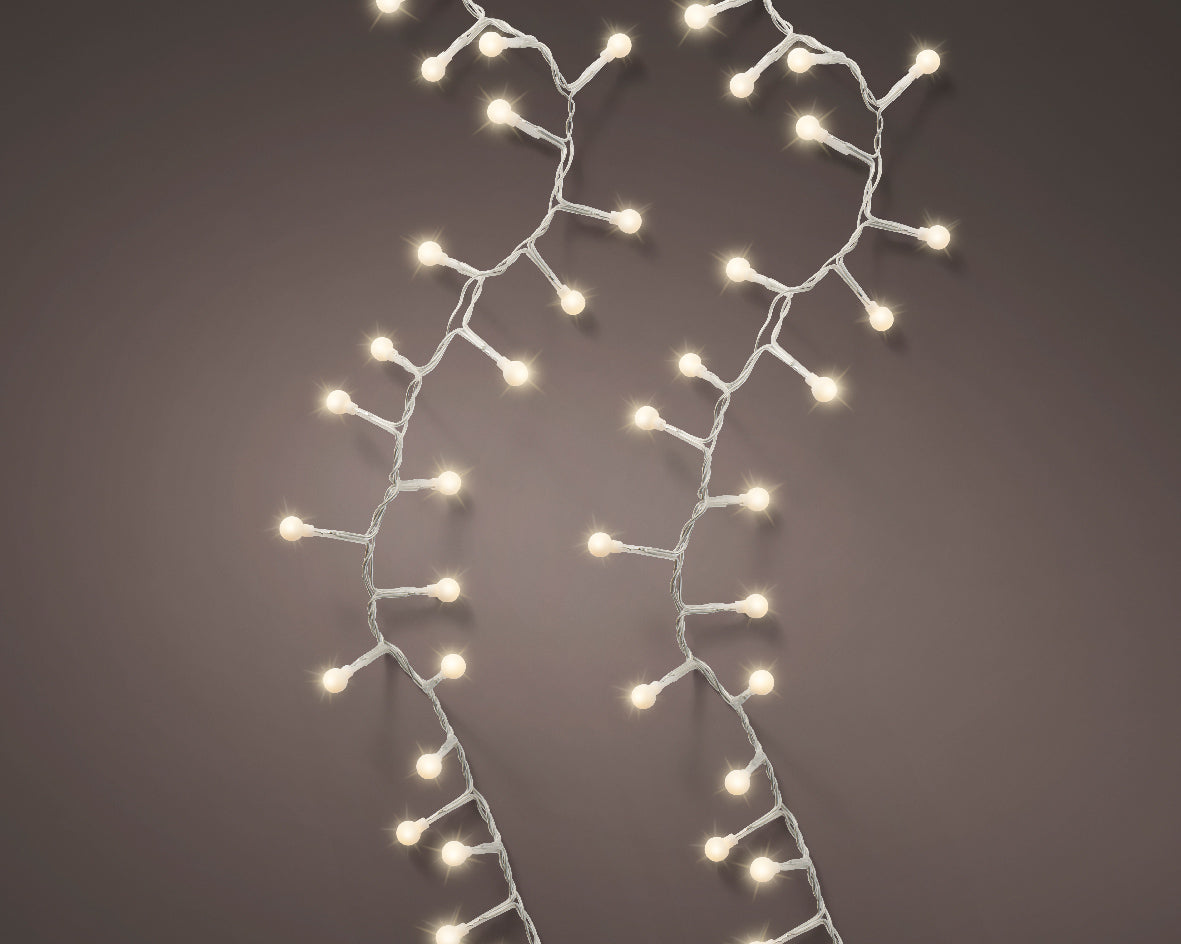 Catena LED Cherry Lights 11 m 500L – Warm White Cavo Trasparente (cod. 495582) – Lumineo