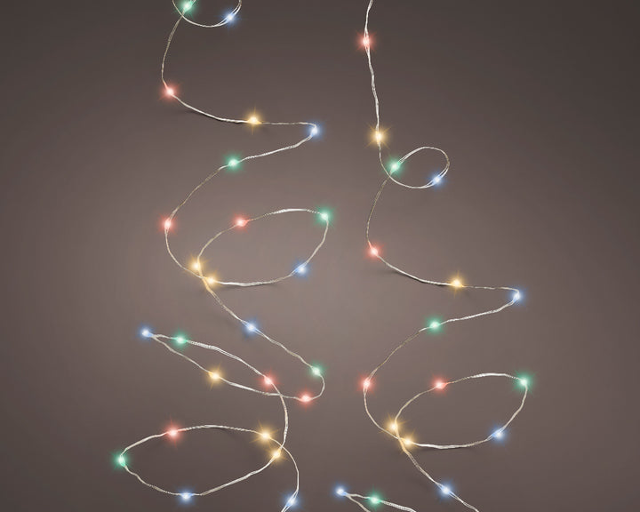 Catena Micro LED 12 m 240L – Cavo Silver (cod. 497064/497076) – Lumineo