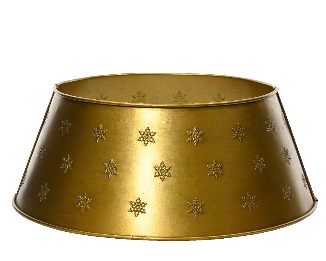 Copri Base Albero di Natale in Metallo-Oro Antico – Ø70/Ø57 cm (cod. 521837 / 521838) – Everlands