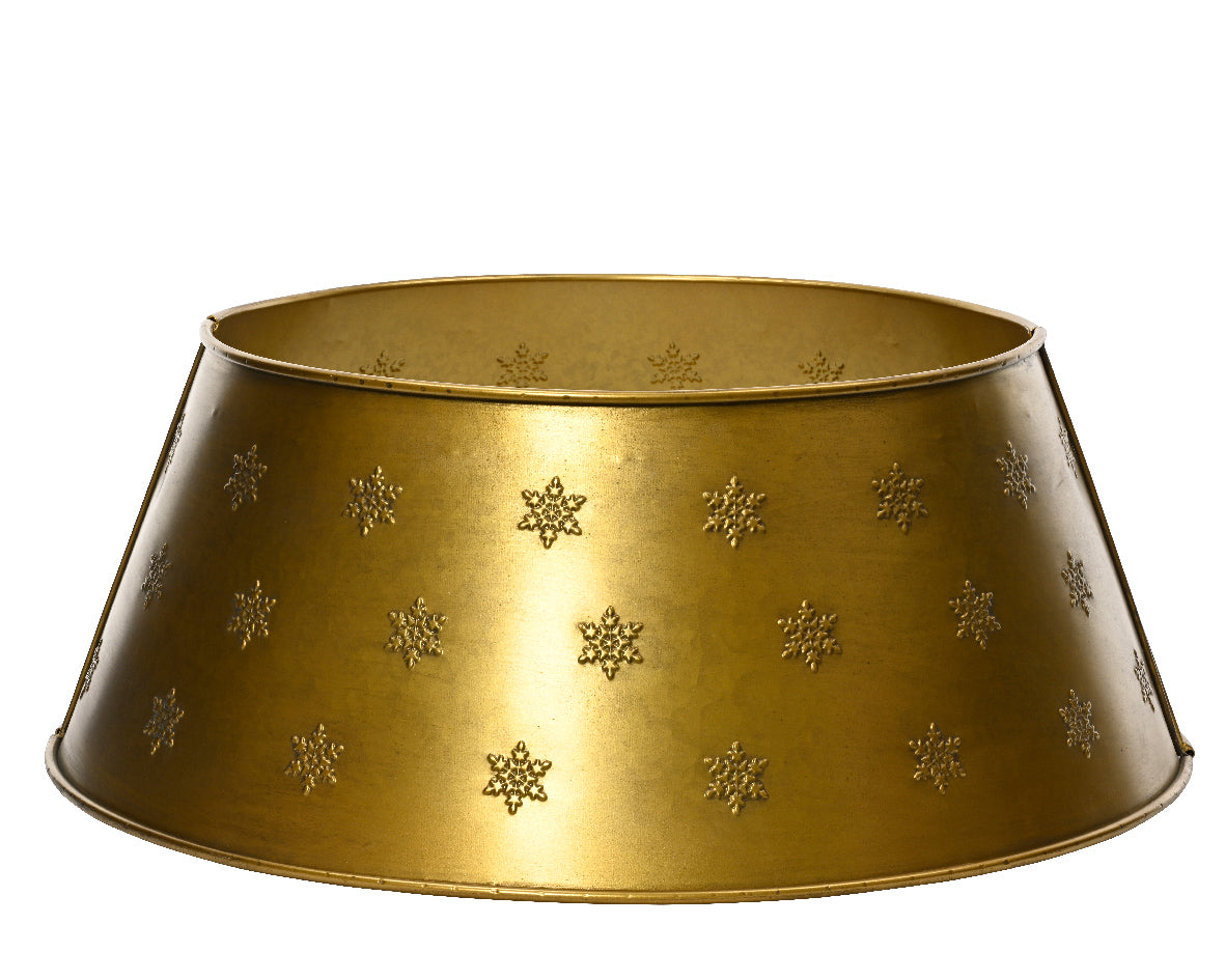 Copri Base Albero di Natale in Metallo-Oro Antico – Ø70/Ø57 cm (cod. 521837 / 521838) – Everlands