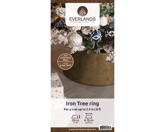 Copri Base Albero di Natale in Metallo-Oro Antico – Ø70/Ø57 cm (cod. 521837 / 521838) – Everlands