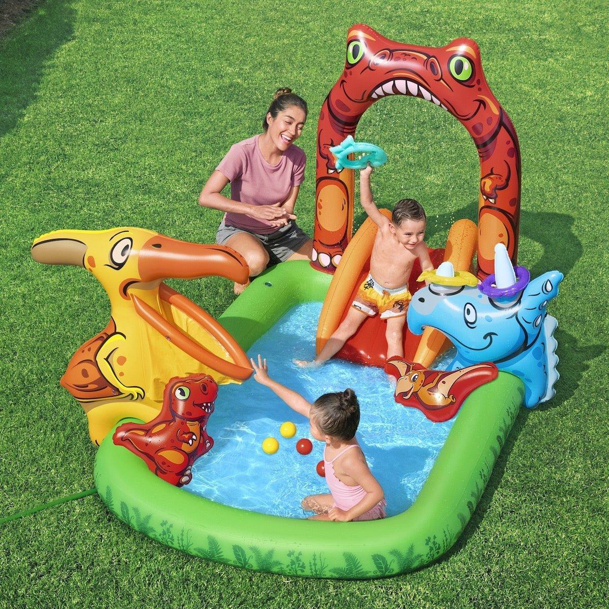 Bestway Play Center Jurassic Splash 241x140x137 cm con Scivolo