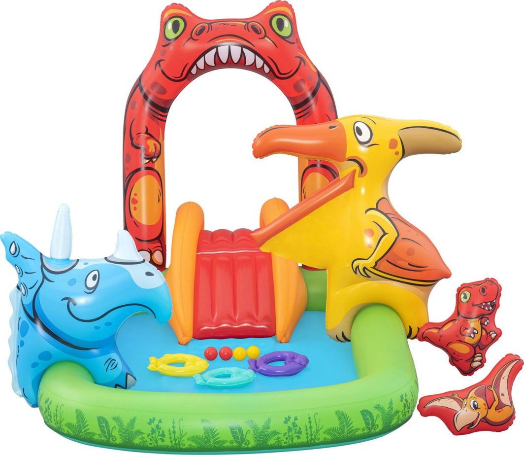 Bestway Play Center Jurassic Splash 241x140x137 cm con Scivolo