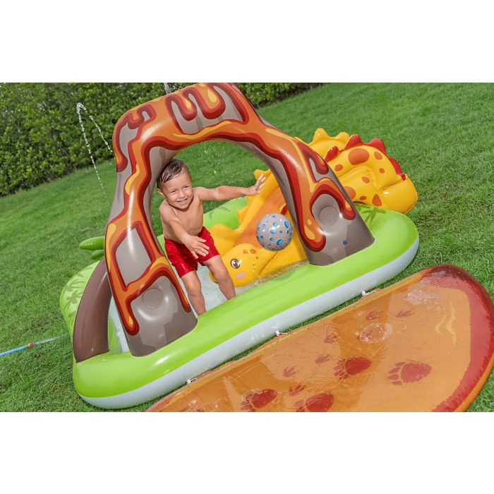 Bestway Play Center Volcano Springs 262x188x102 cm con Scivolo e Arco