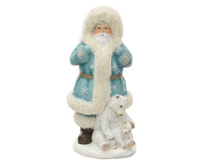 Statua Babbo Natale in Resina Blu/Bianco (cod. 537593)