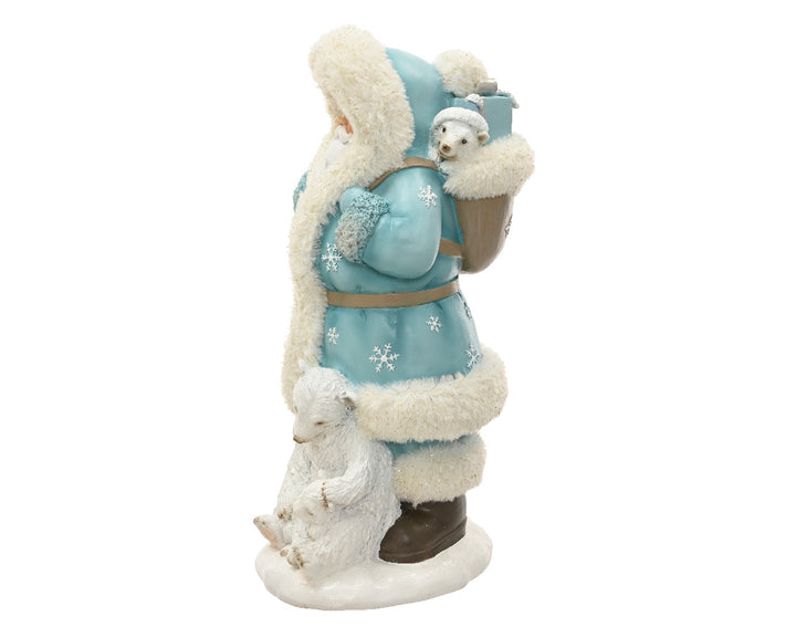 Statua Babbo Natale in Resina Blu/Bianco (cod. 537593)