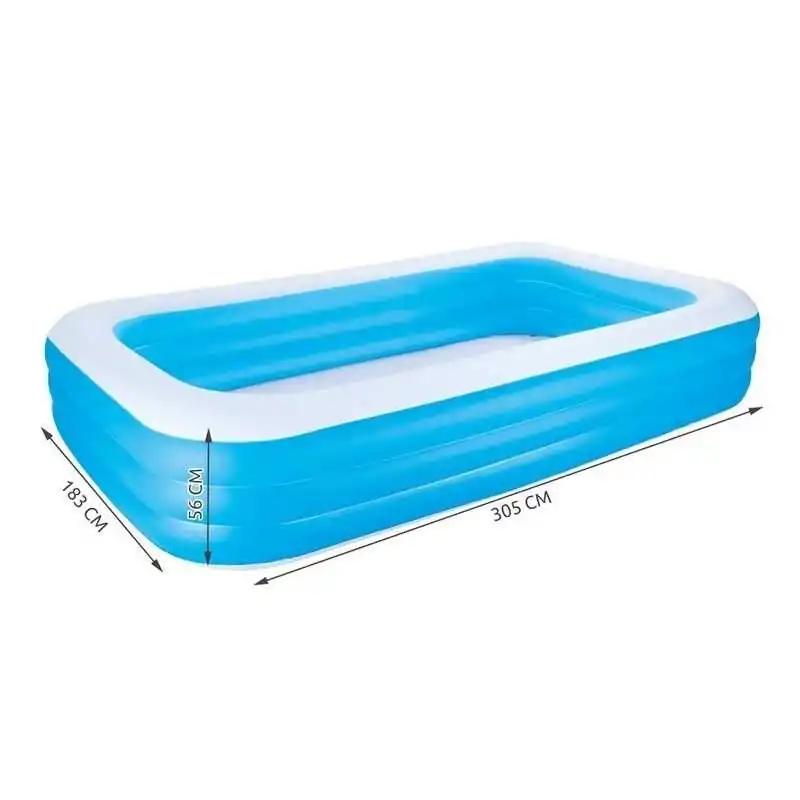 Bestway Piscina Family Rettangolare a 3 Anelli 305x183x56 cm