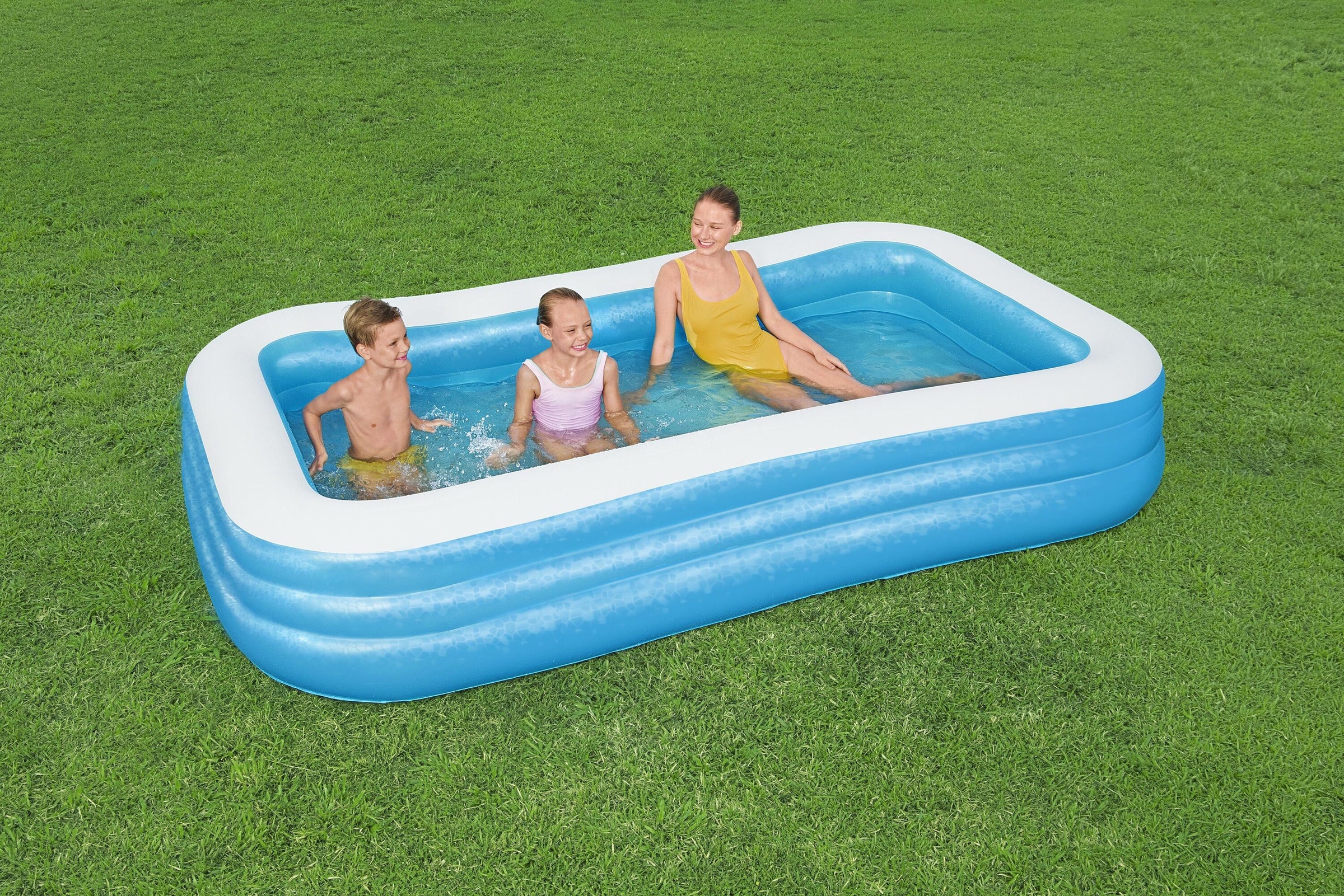 Bestway Piscina Family Rettangolare a 3 Anelli 305x183x56 cm