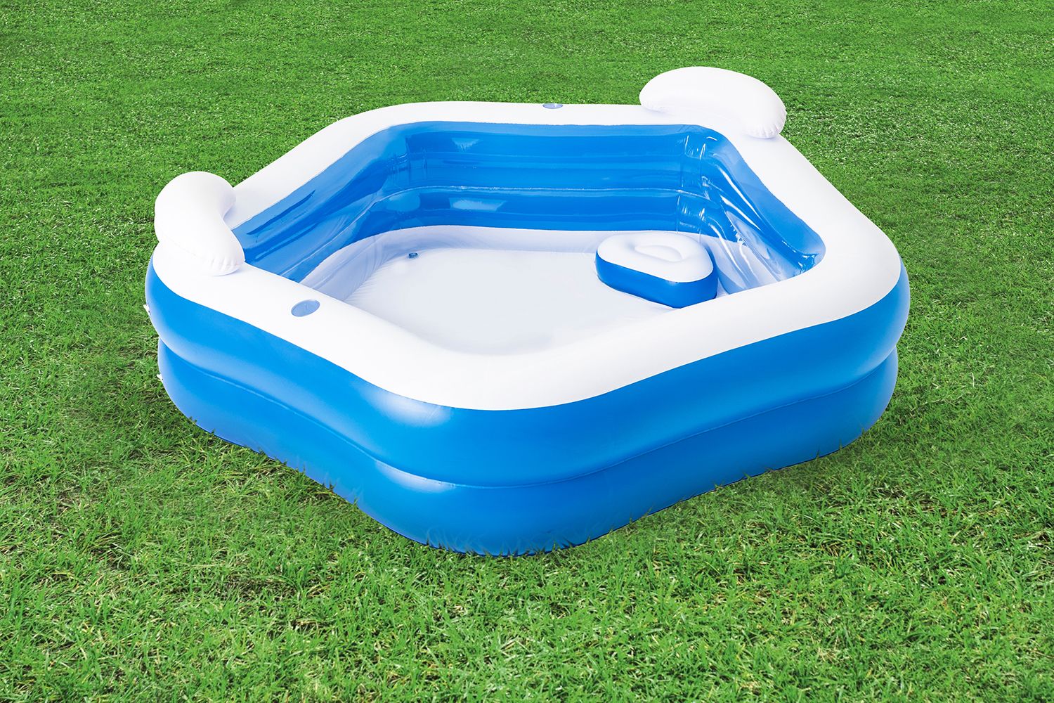 Bestway Family Fun 54153 - Piscina Pentagonale 213x206x69 cm con Sedute e Poggiatesta