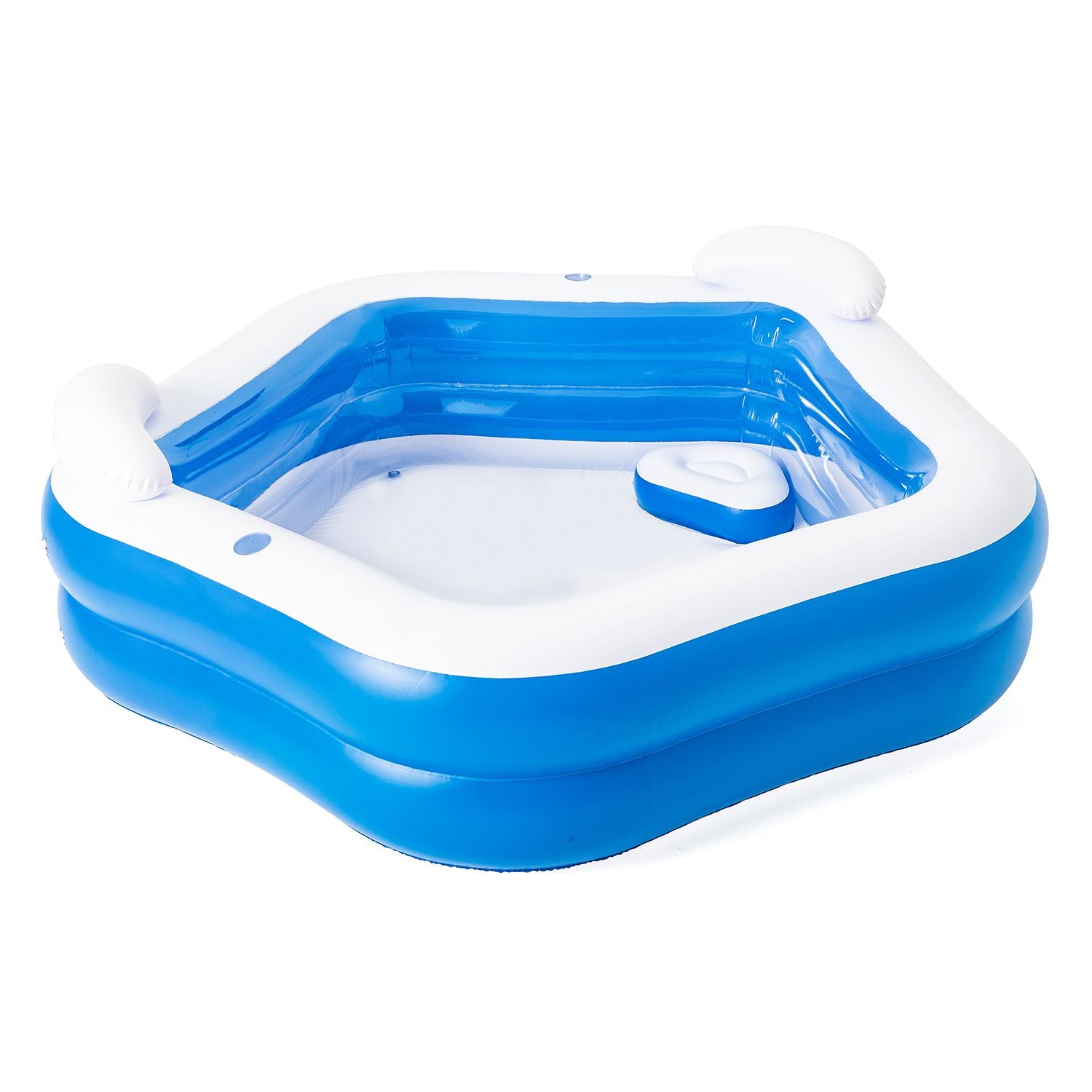 Bestway Family Fun 54153 - Piscina Pentagonale 213x206x69 cm con Sedute e Poggiatesta
