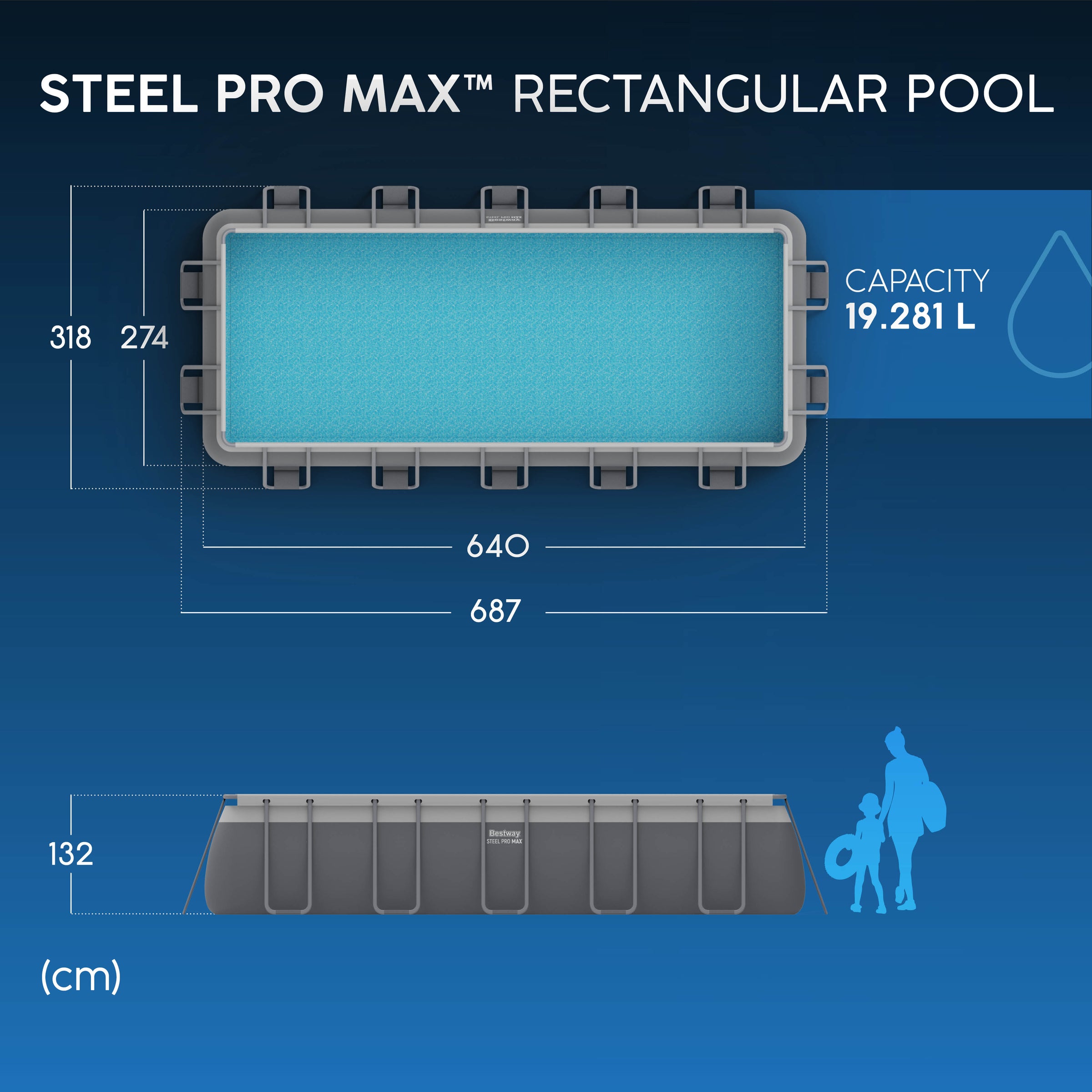 Piscina fuori terra Bestway Steel Pro MAX™ 640 x 274 x 132 cm – Set completo