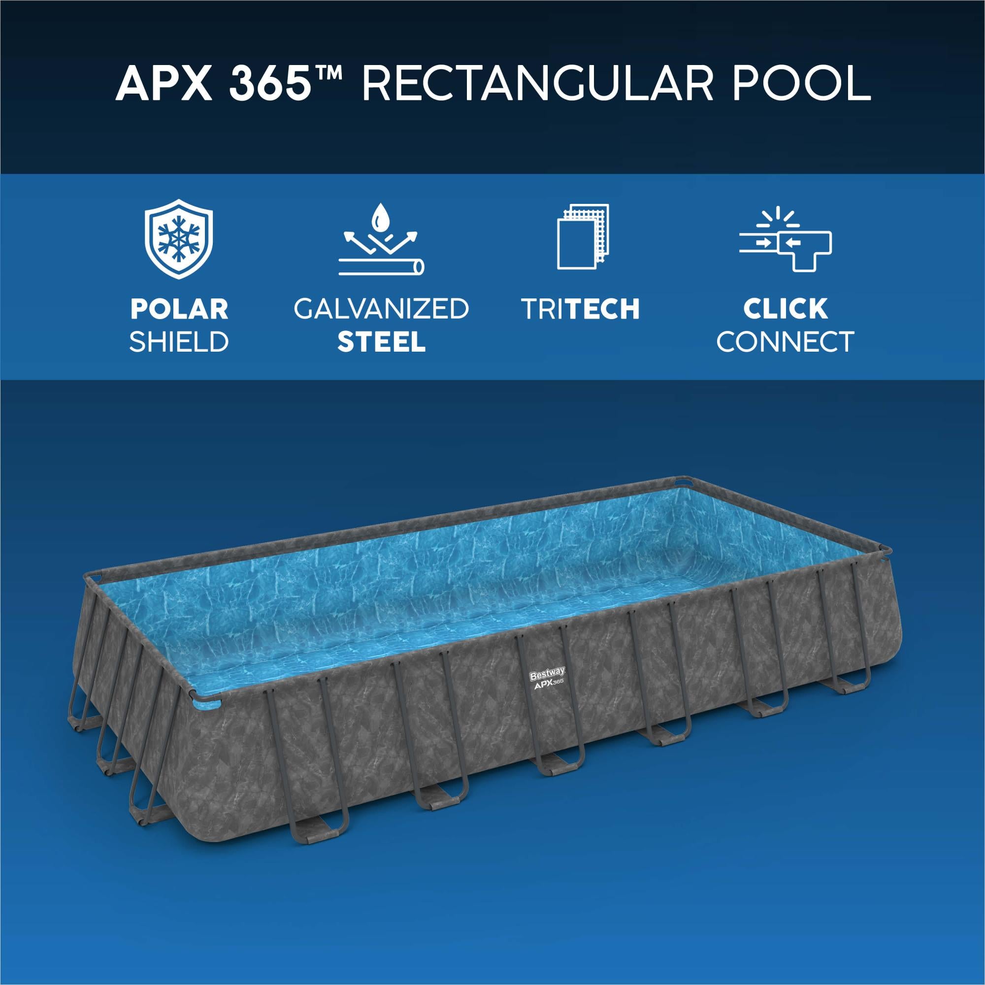 Piscina Fuori Terra Bestway APX 365 – 732x366x132 cm con Filtro a Sabbia