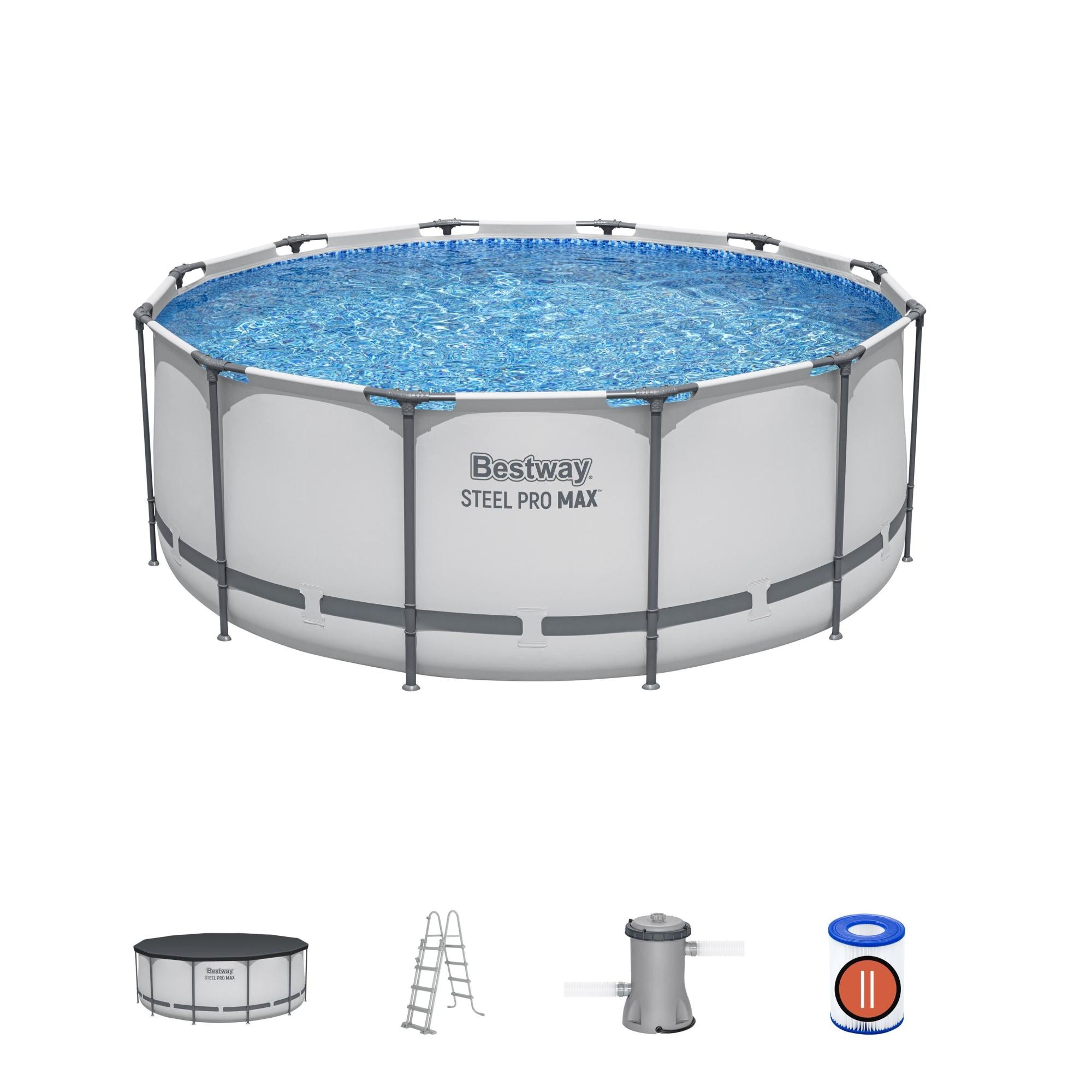 Set Piscina Bestway Steel Pro MAX™ Ø 366 x 122 cm con Pompa Filtro
