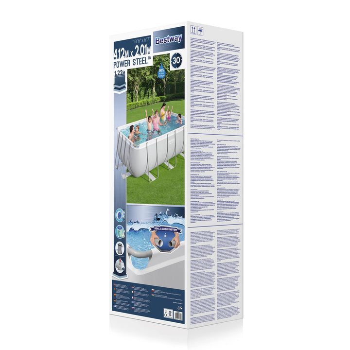 Piscina fuori terra rettangolare Bestway Steel Pro MAX™ 412 x 201 x 122 cm – Set completo