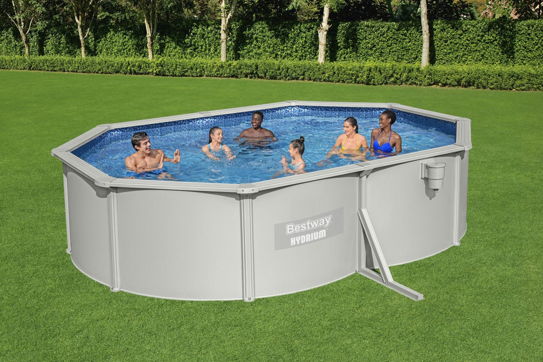 Piscina Fuori Terra Bestway Hydrium Ovale 500x366x122 cm con Filtro a Sabbia