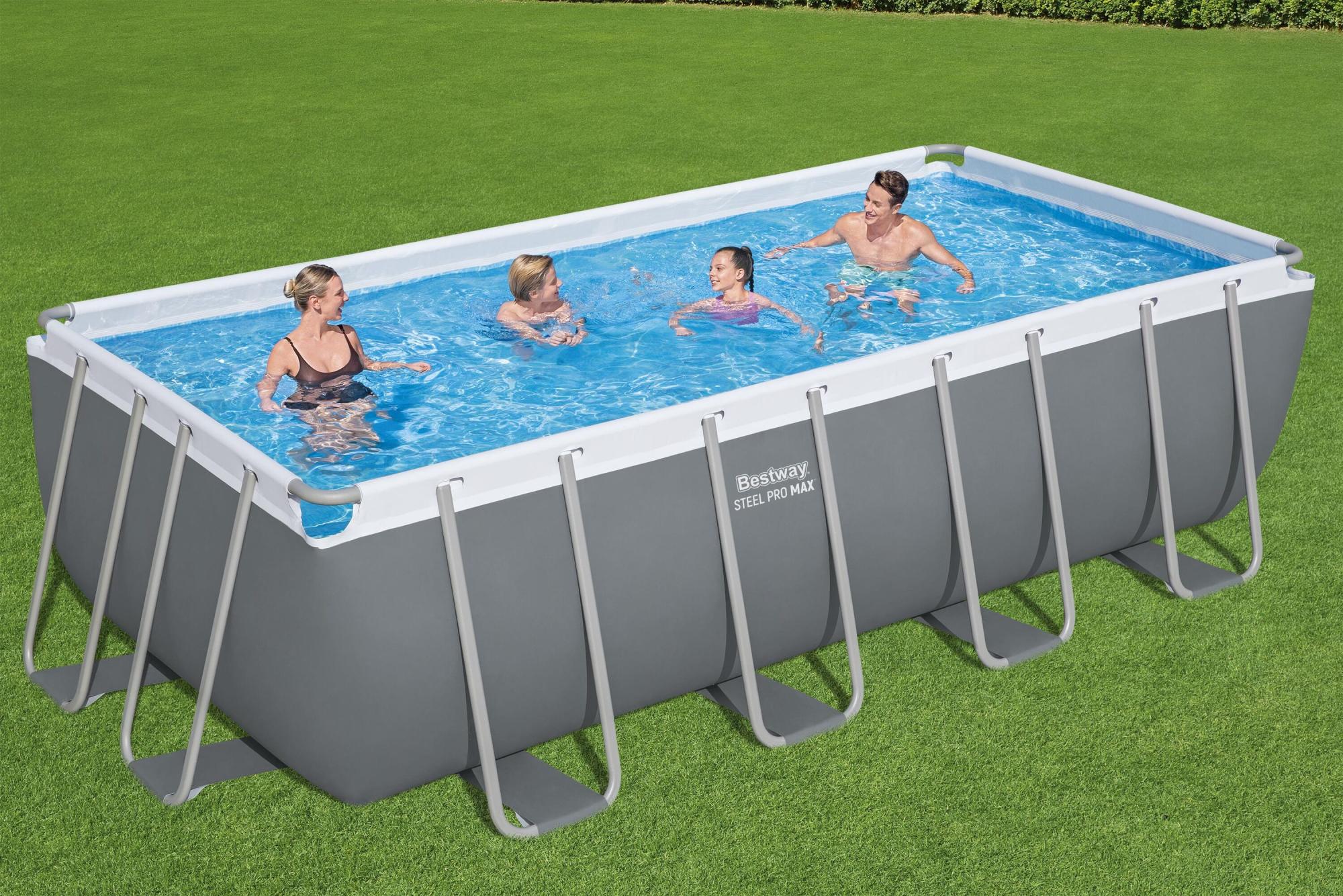 Piscina fuori terra rettangolare Bestway Steel Pro MAX™ 488 x 244 x 122 cm – Set completo
