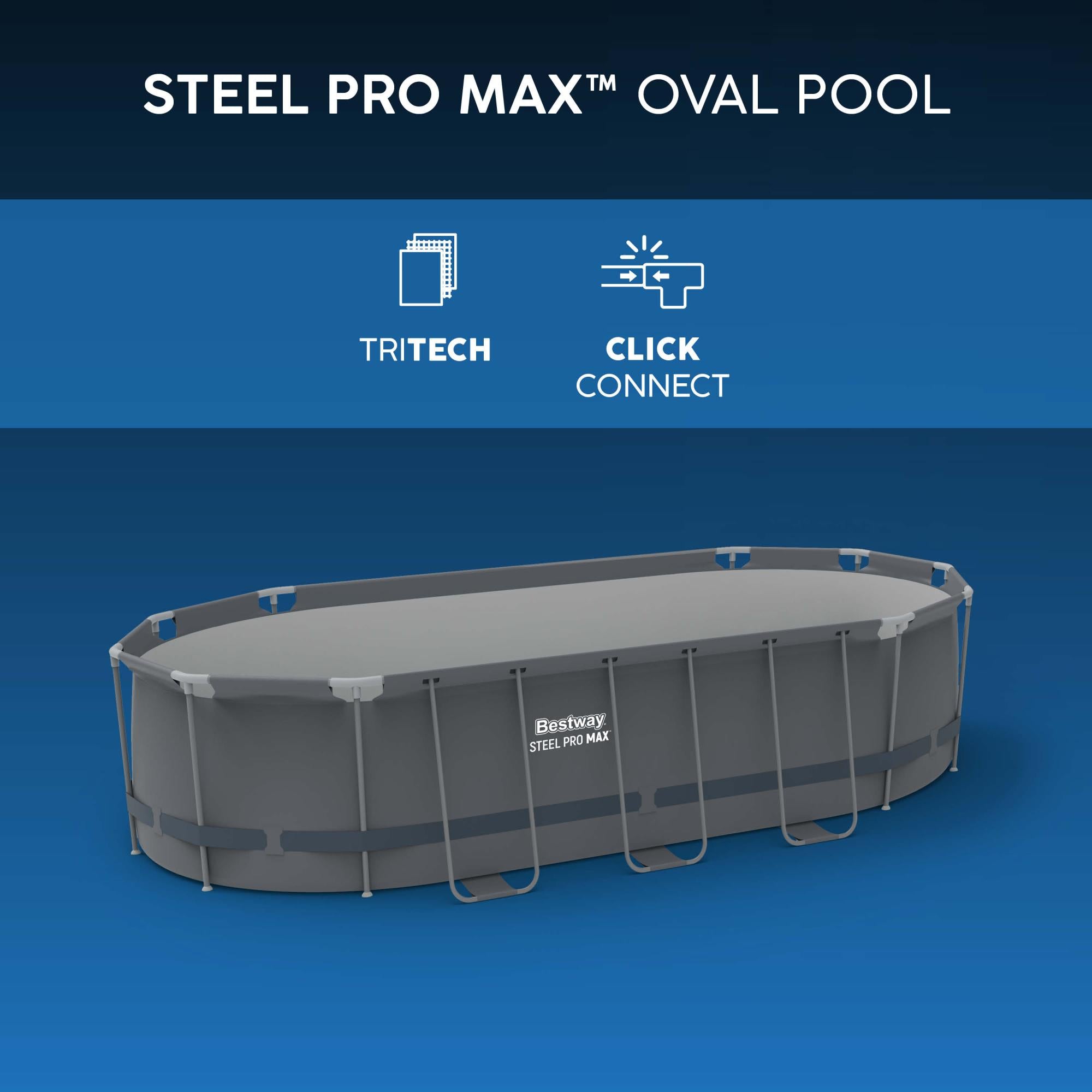 Piscina fuori terra ovale Bestway Steel Pro MAX™ 549 x 274 x 122 cm – Set completo