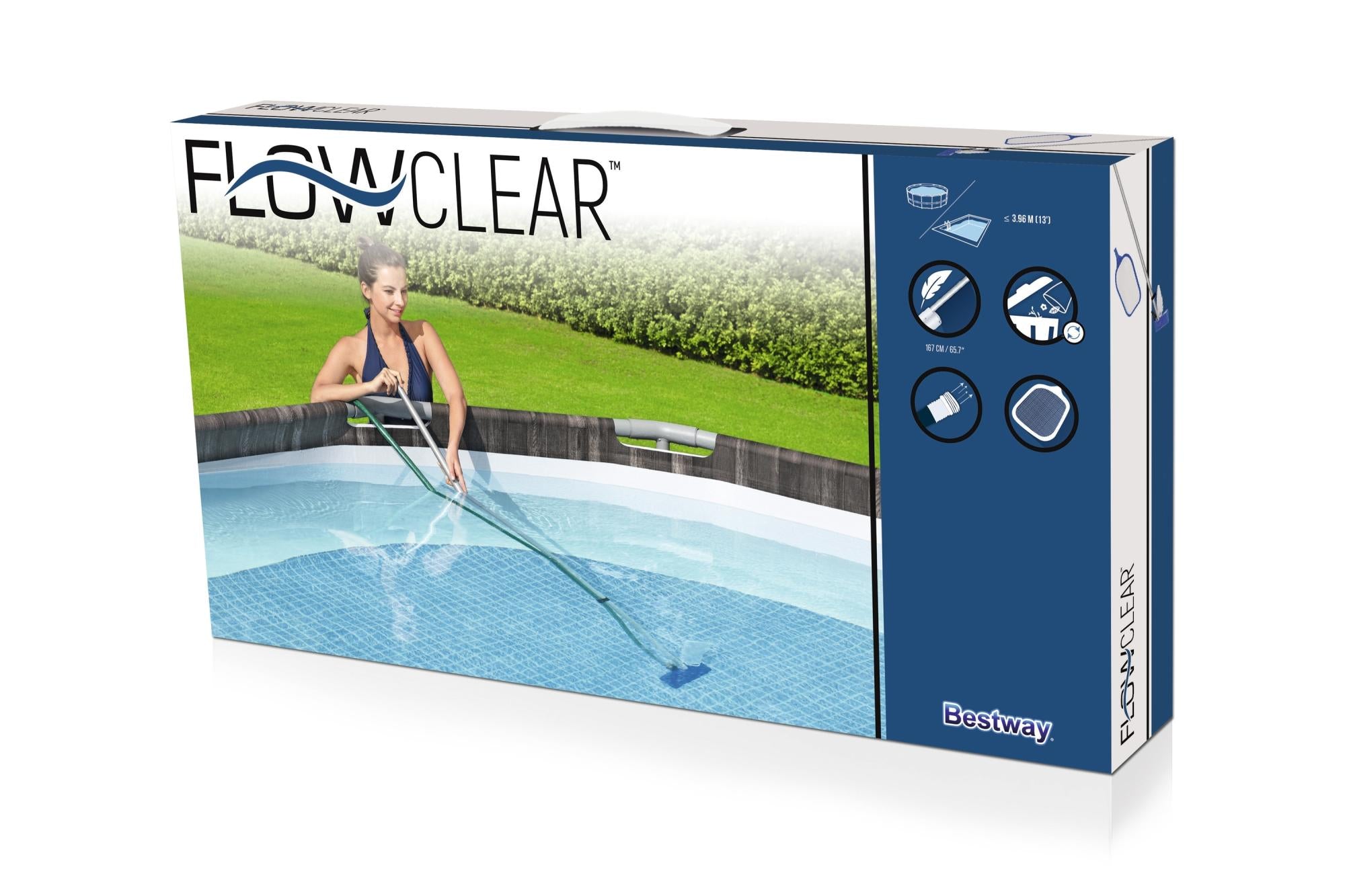 Kit Pulizia Piscina 203 cm con Asta e Testine Intercambiabili