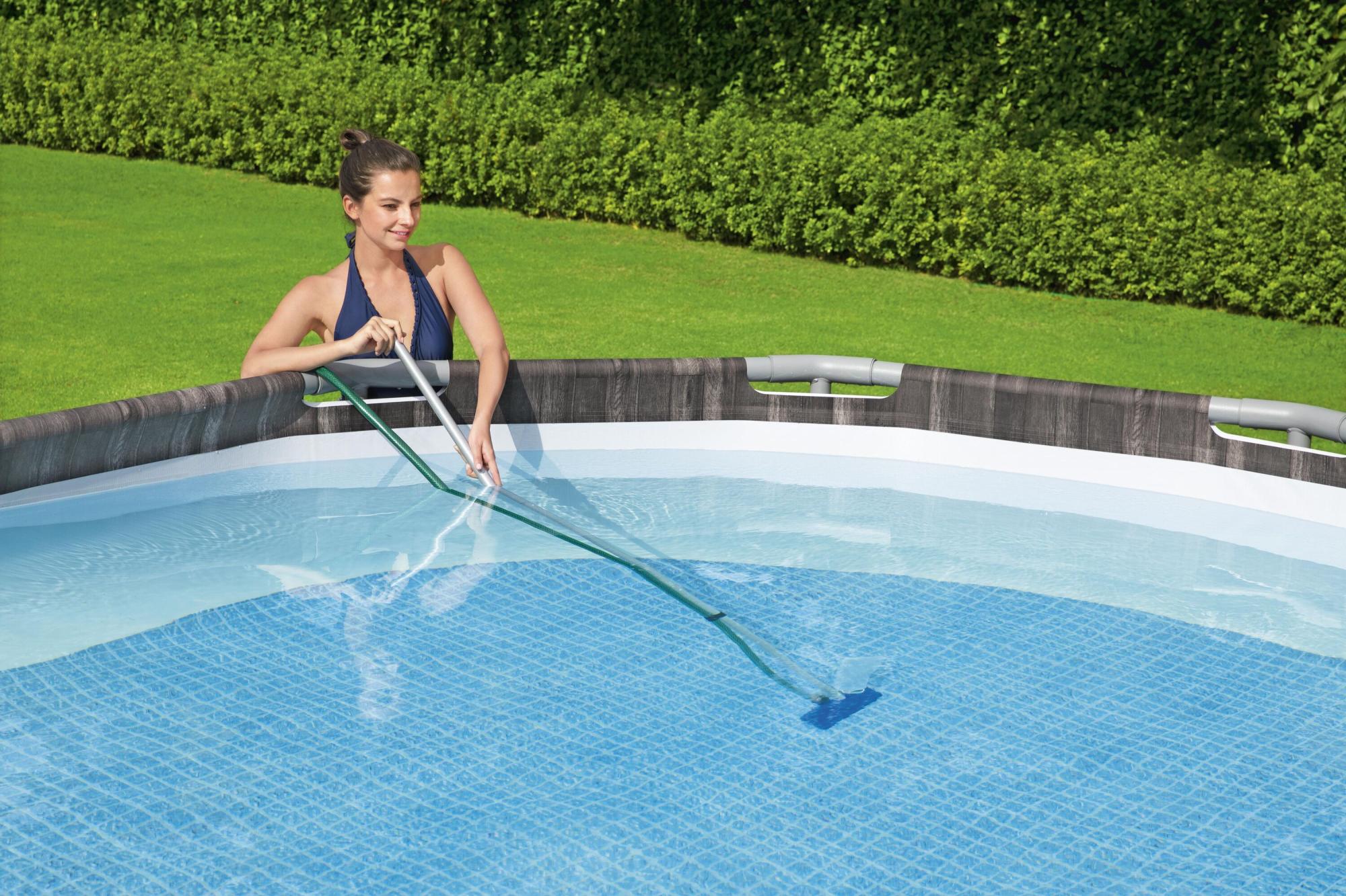 Kit Pulizia Piscina 203 cm con Asta e Testine Intercambiabili