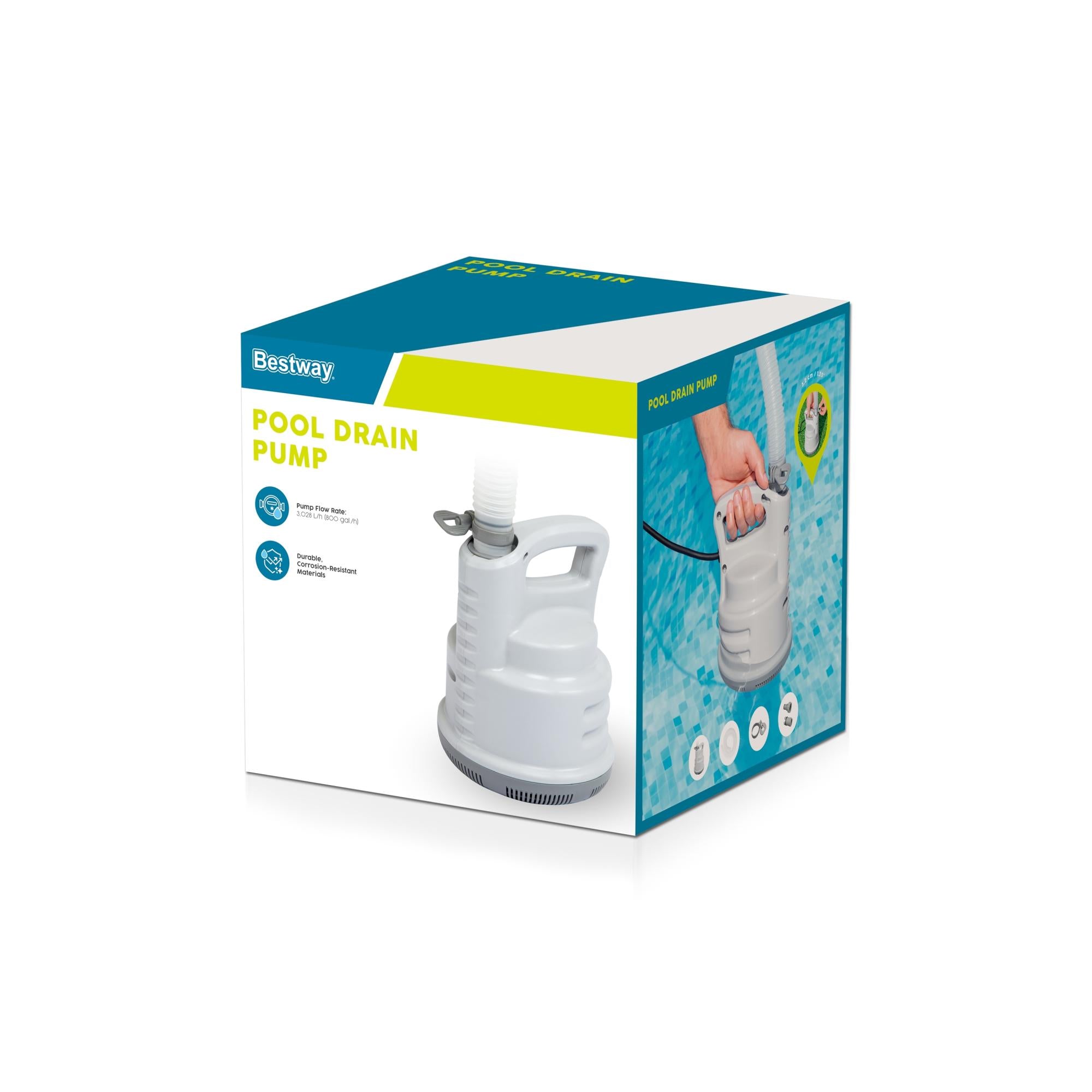 Pompa di Drenaggio per Piscina Fuori Terra Bestway – 3028 L/h con Tubo Scarico 5 Metri