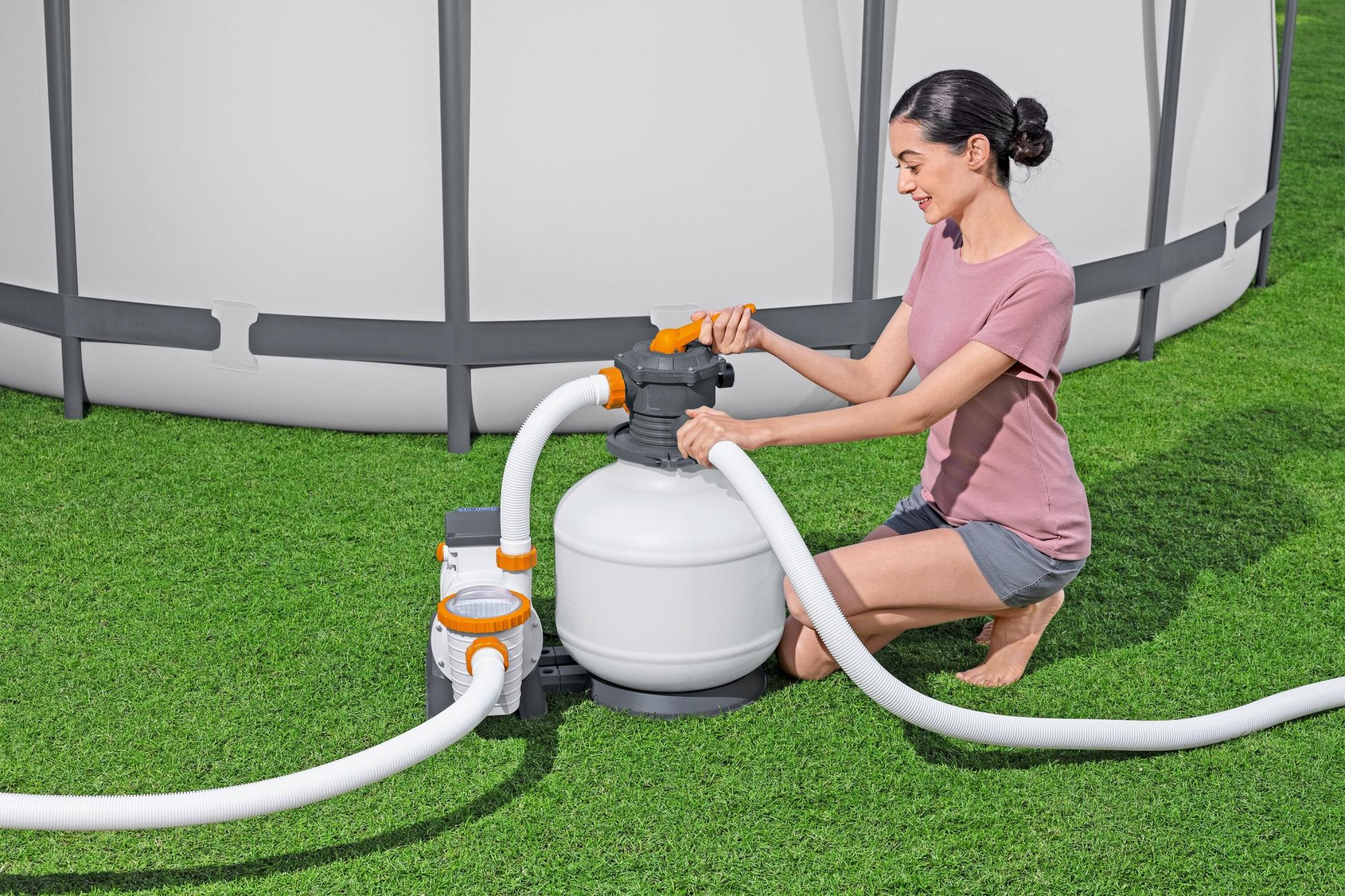 Pompa Filtro a Sabbia 11.355 L/h Bestway con ChemConnect per Piscine Fuori Terra