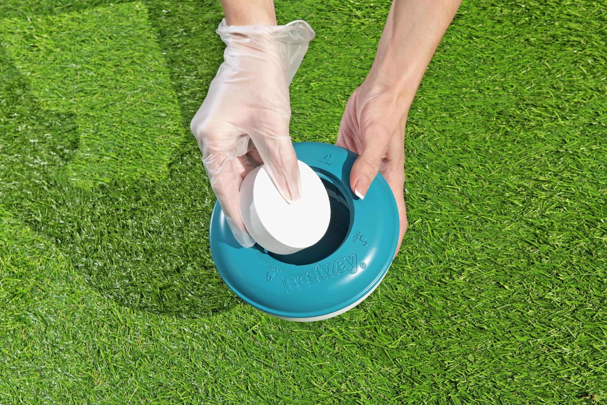 Dosatore Galleggiante per Cloro e Bromo Bestway – 3 Pastiglie da 200g con Rilascio Regolabile
