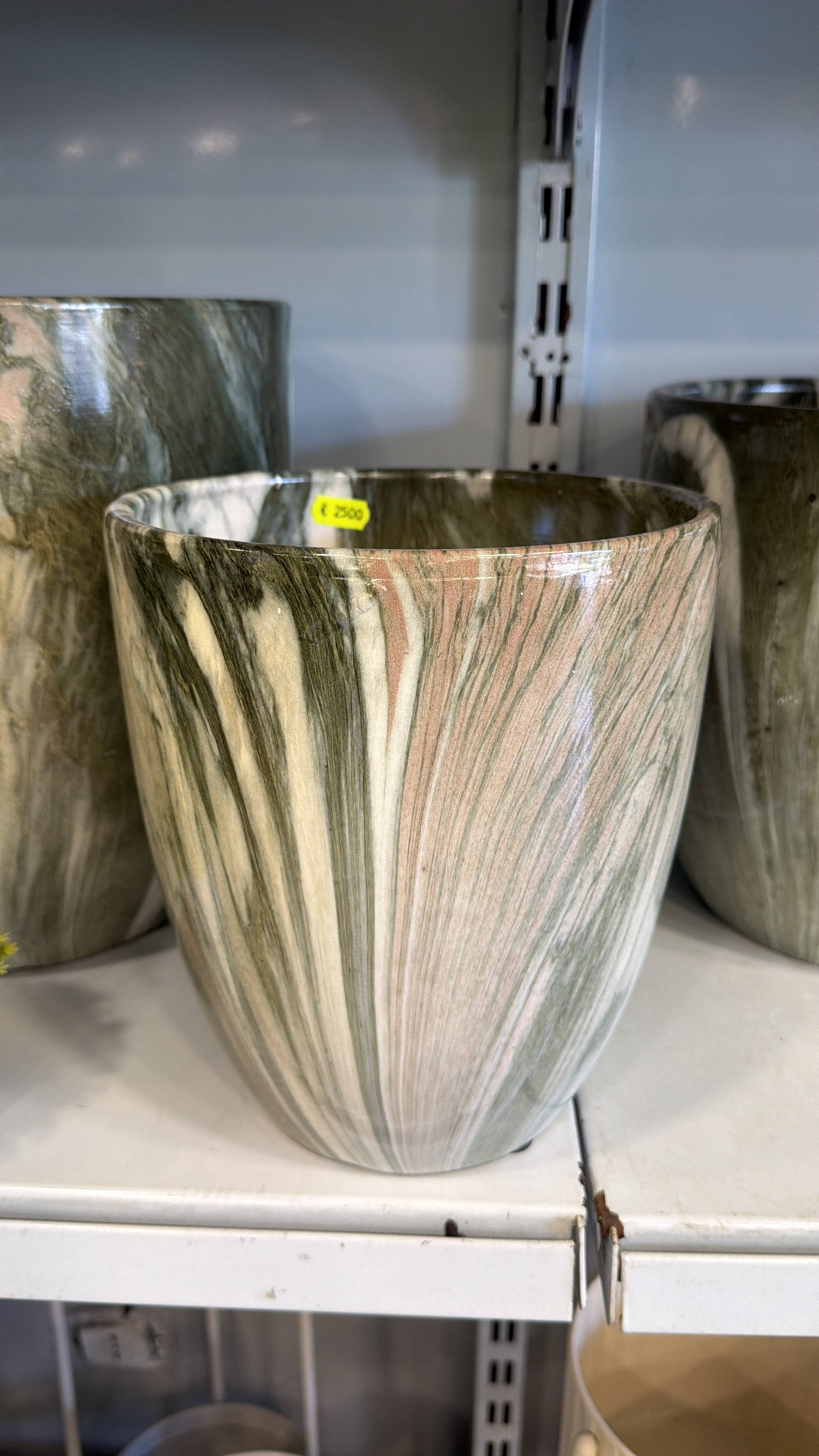 Vaso in Ceramica Verde Emperor Egg Pot High D20 H22 cm