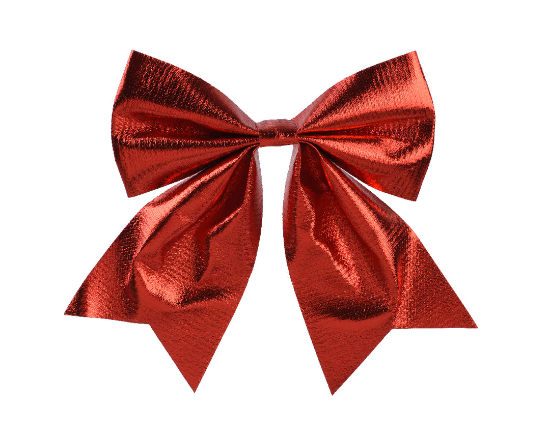 Set 2 Fiocchi Natalizi in Poliestere Rosso 17 cm (cod. 610616)