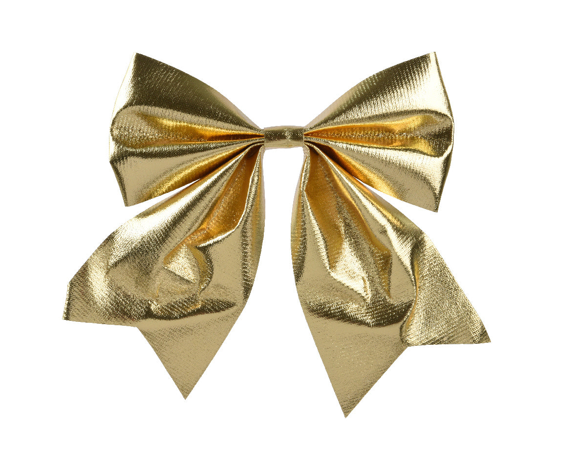 Fiocco Natalizio in Poliestere Rosso/Oro 24 cm (cod. 610617 / 610623)