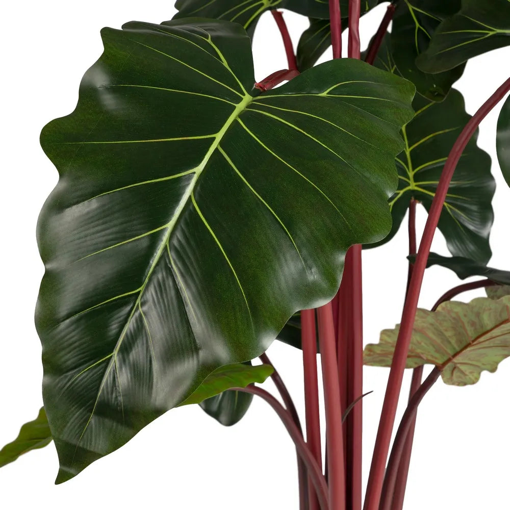Pianta Colocasia Verde Artificiale da Giardino 80x80x160 cm