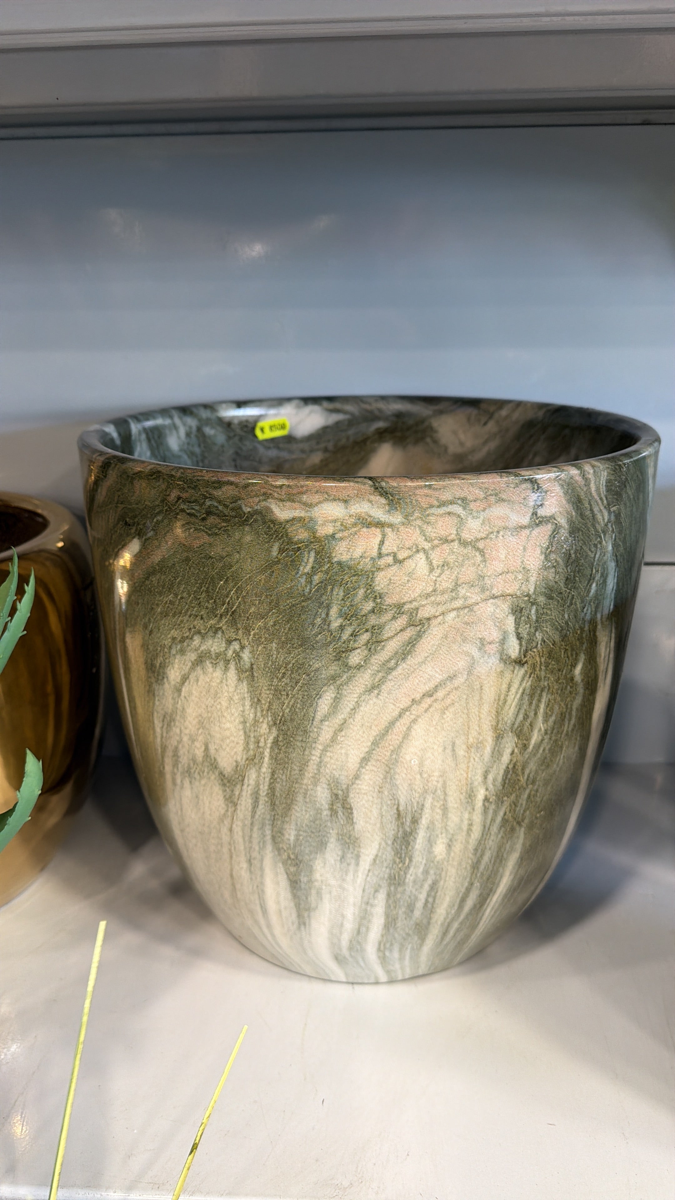 Vaso in Ceramica Verde Emperor Egg Pot High D30 H31 cm