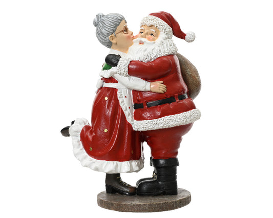 Mamma e Babbo Natale in Poliresina 20 cm Rosso (cod. 646631)