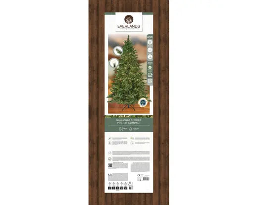 Albero di Natale Galloway Spruce 180 cm con 3000 LED – Ø120 cm Everlands