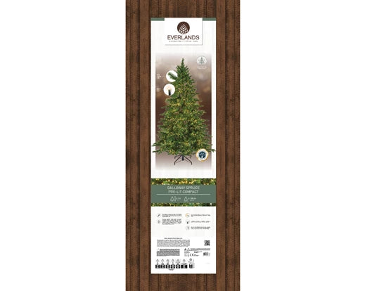 Albero di Natale Galloway Spruce 210 cm con 4000 LED – Ø130 cm Everlands