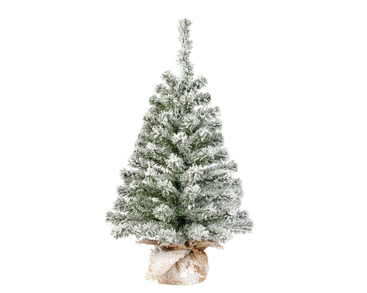 Albero di Natale Mini Imperial Innevato 75 cm con Sacco in Juta (cod. 683177) – Everlands