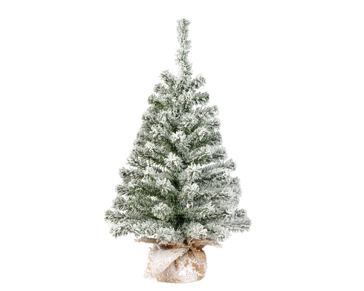 Albero di Natale Mini Imperial Innevato 75 cm con Sacco in Juta (cod. 683177) – Everlands