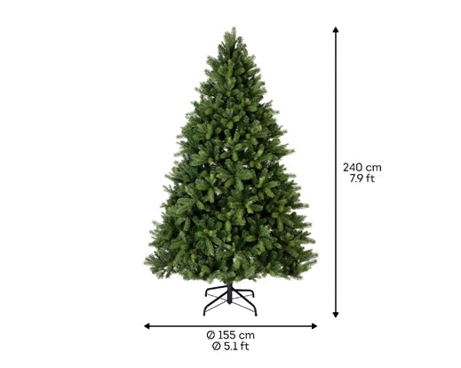 Albero di Natale Freiburg Pine 240 cm Ø155 cm Everlands – 3.068 Punte PE/PVC