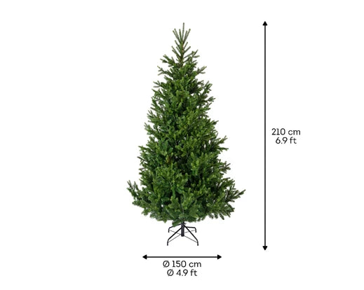 Albero di Natale Nordmann Fir 210 cm Ø150 cm (cod. 684307) – Everlands