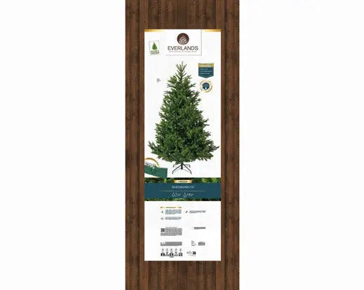 Albero di Natale Nordmann Fir 240 cm Ø165 cm Everlands – 4.754 Punte PE/PVC