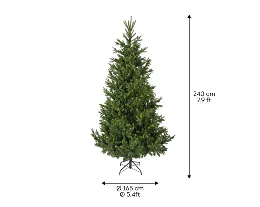 Albero di Natale Nordmann Fir 240 cm Ø165 cm Everlands – 4.754 Punte PE/PVC