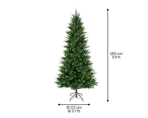 Albero di Natale Sunpeaks Fir 180 cm Ø112 cm (cod. 684406) – Everlands