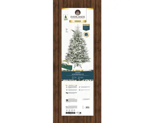 Albero di Natale Nordmann Fir Snowy 180 cm Ø130 cm – 2.599 Punte PE/PVC